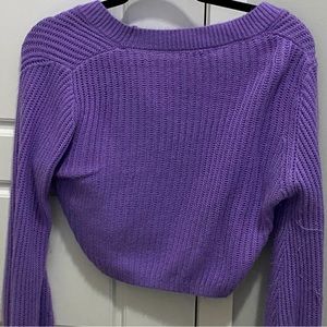 Cropped Purple cardigan